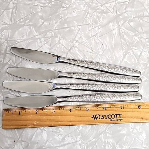 Noritake Allegro Table Knives 4pc 8" silverware flatware replacement MCM vtg - Picture 8 of 8